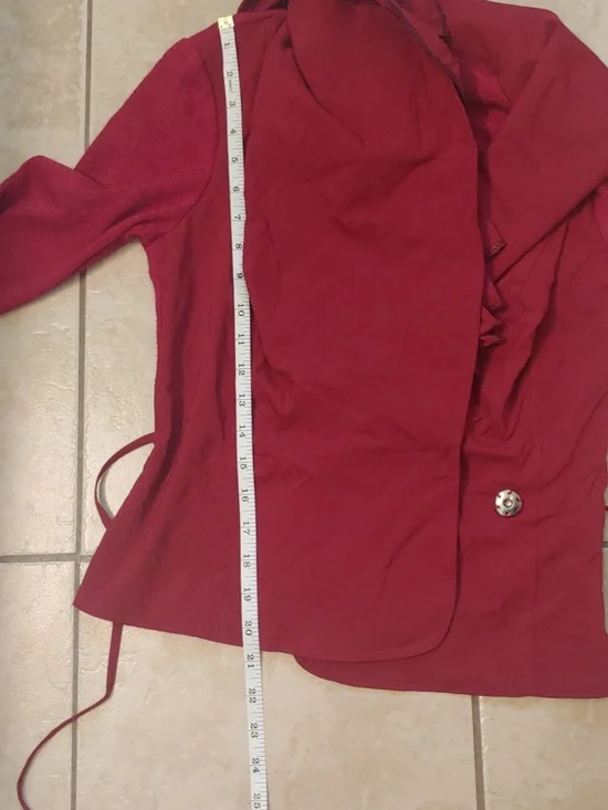 Vintage Y2K Alberto Makali Rose Red Wrap Sweater Women's Size S - Picture 4 of 6